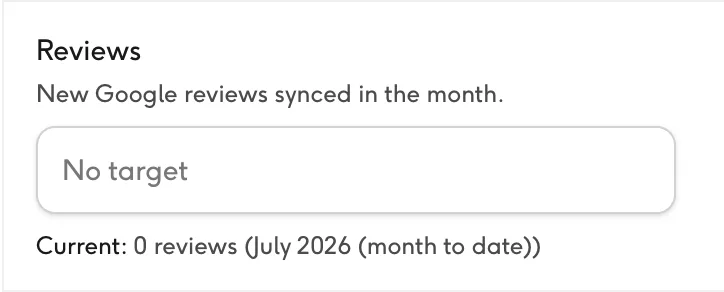 Monthly review target progress tracker