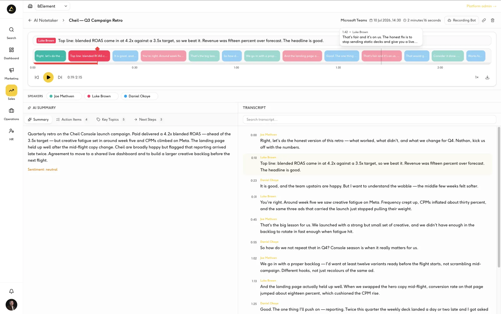 Complete relationship history on a contact record
