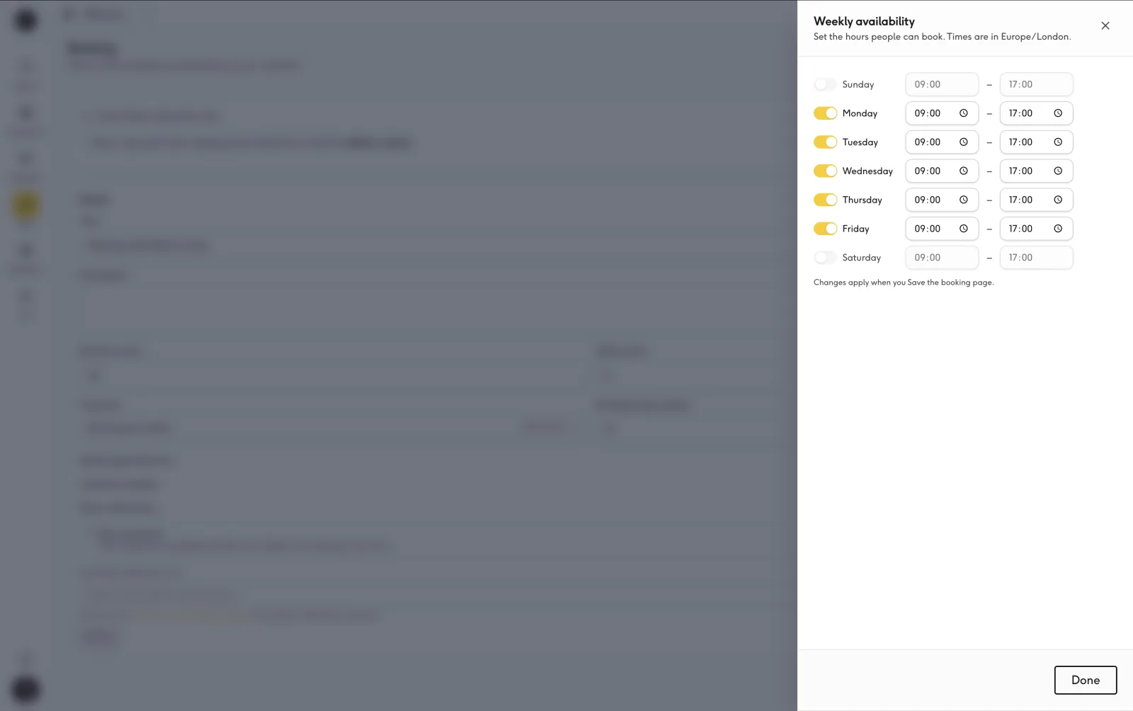 A booking creating a linked event in the CRM