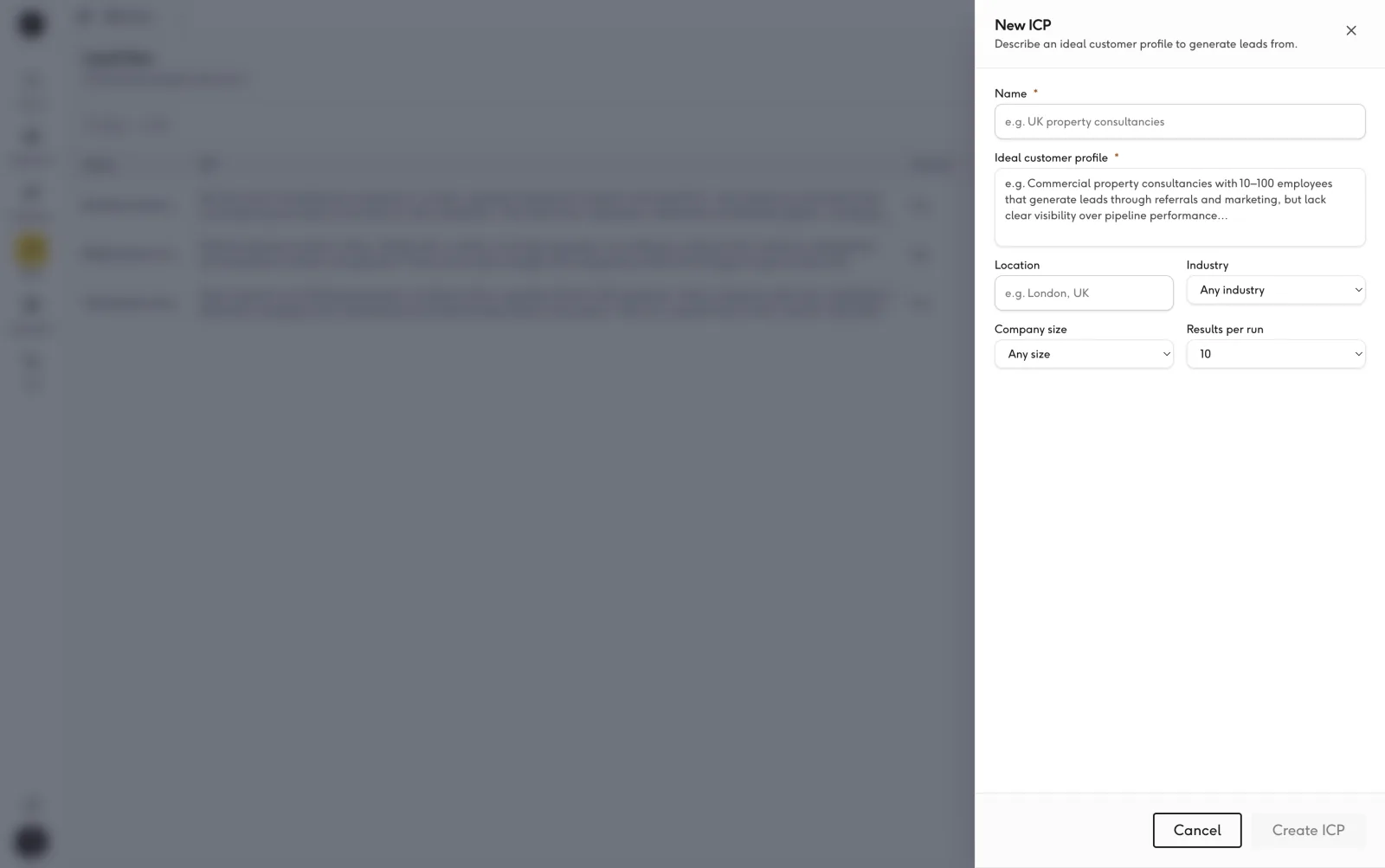 Building an ideal customer profile